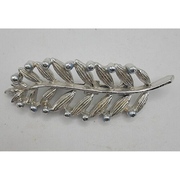 Gerry'S Jewelry - Vintage Gerry's Signed Silver Tone Leaf Brooch Pin